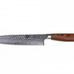 Gräwe hamret Damaskus Santoku kniv 18cm (67 lag)