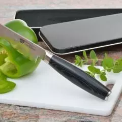 Gräwe Damaskus Micarta Santoku kniv 12,5cm (67 lag)