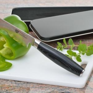 Gräwe Damaskus Micarta Santoku kniv 12,5cm (67 lag)